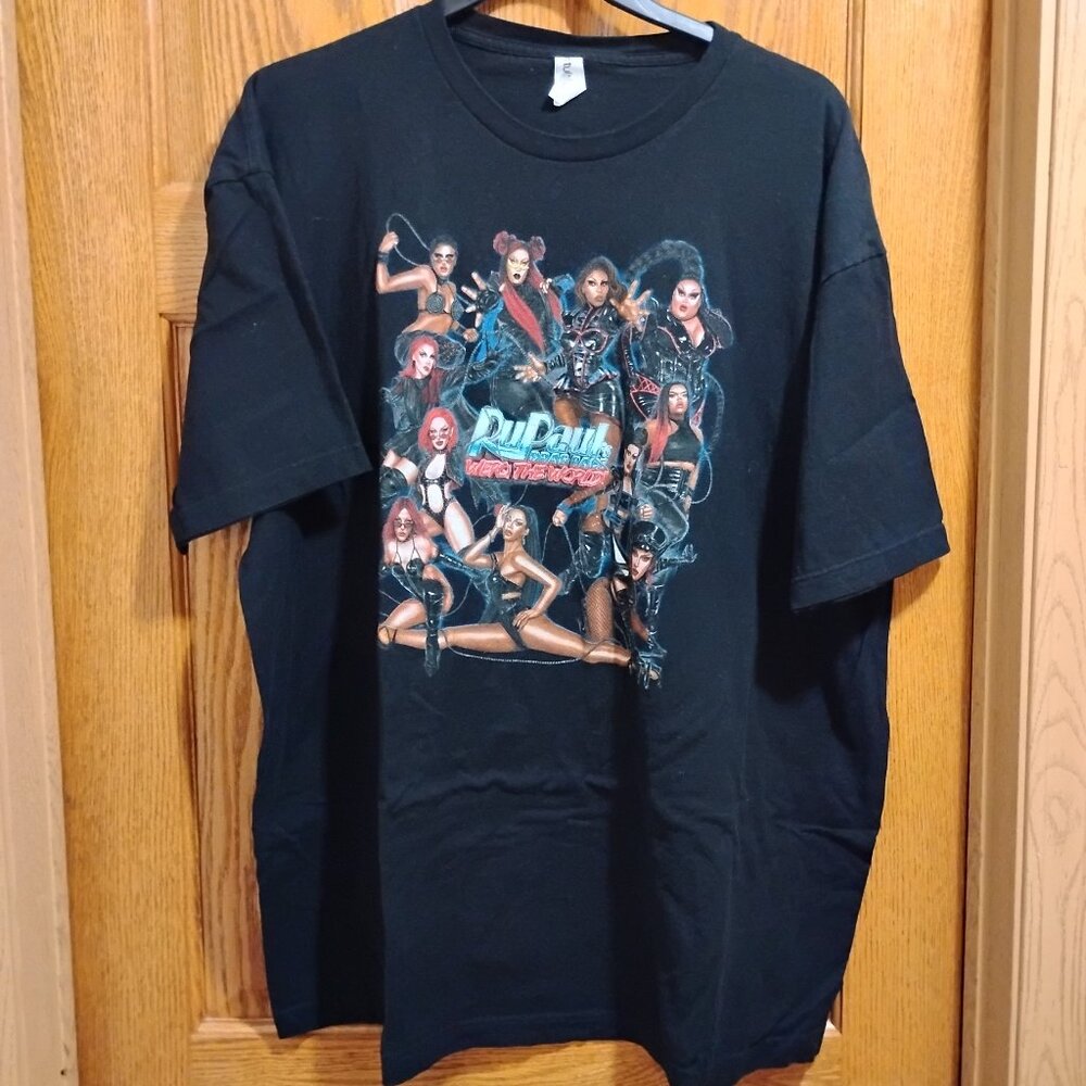 Unisex Rupaul's Drag Race Werq The World 2023 Tour T Shirt Size 3XL By Tultex